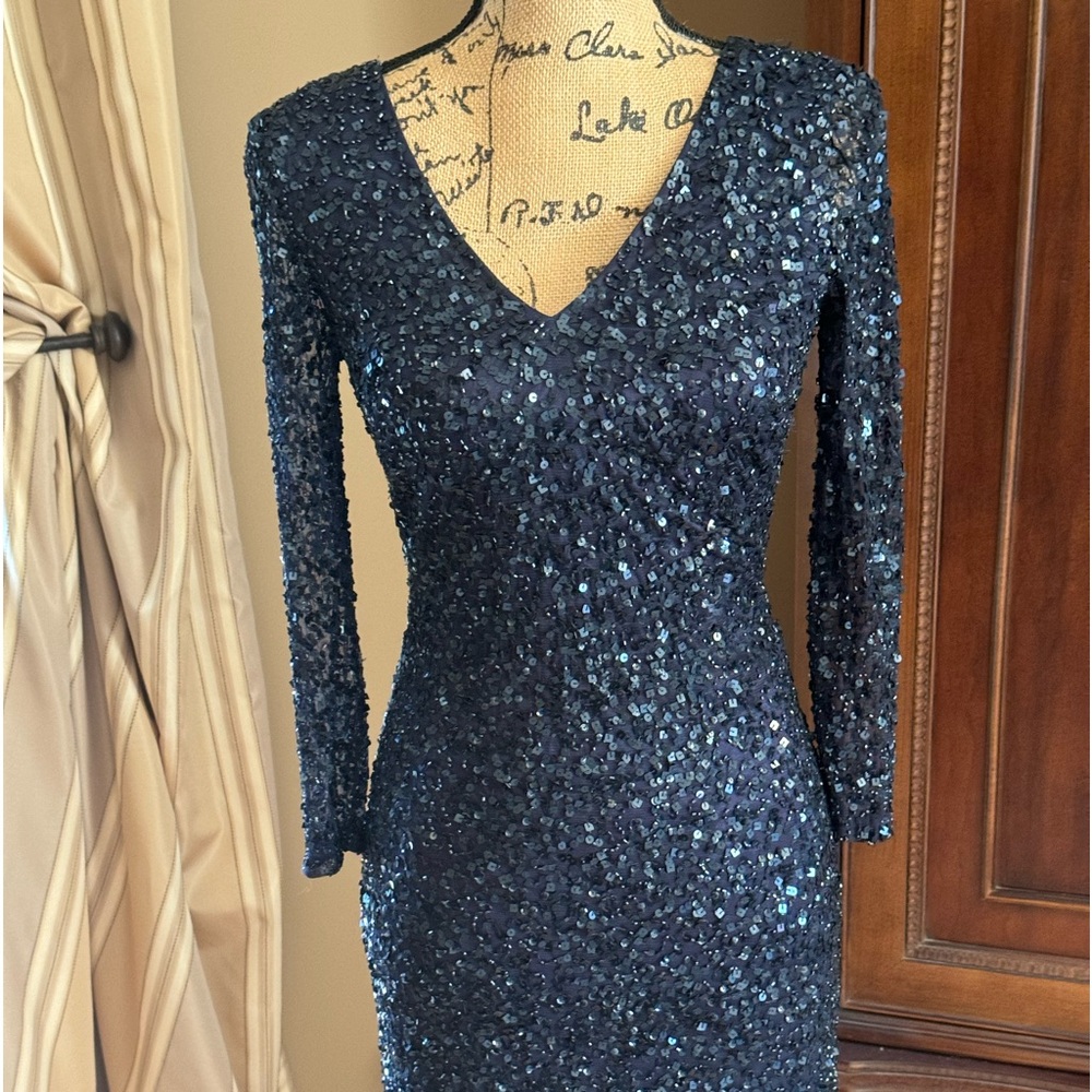 JS Collections Beaded Cocktail Dress